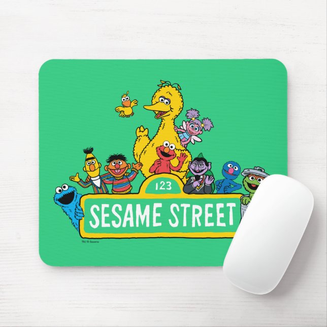 Sesame Street | All Around the Sesame Street Sign Mouse Pad (With Mouse)