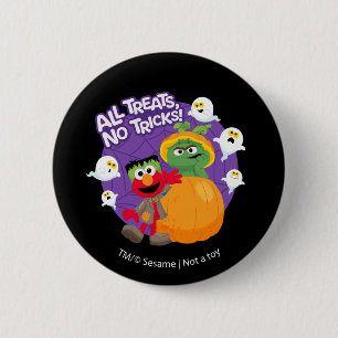 Sesame Street All Tricks No Treats! 6 Cm Round Badge