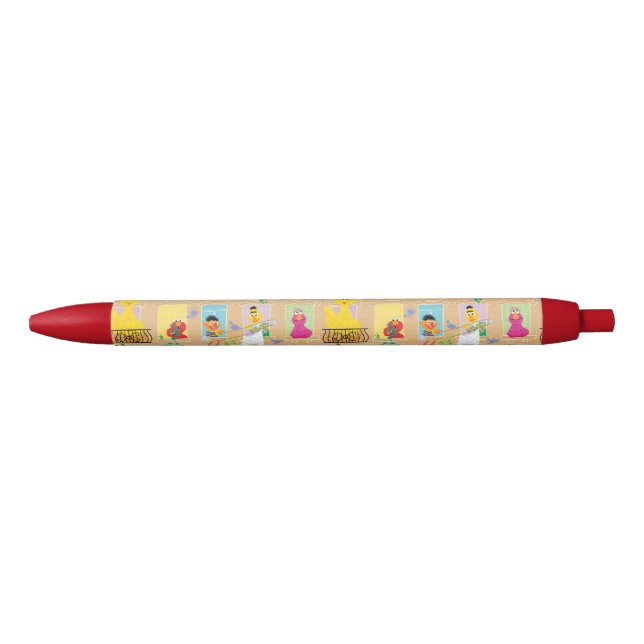 Sesame Street Apartment Windows Pattern Blue Ink Pen (Front)