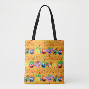 Sesame Street Autumn Leaves Pattern Tote Bag