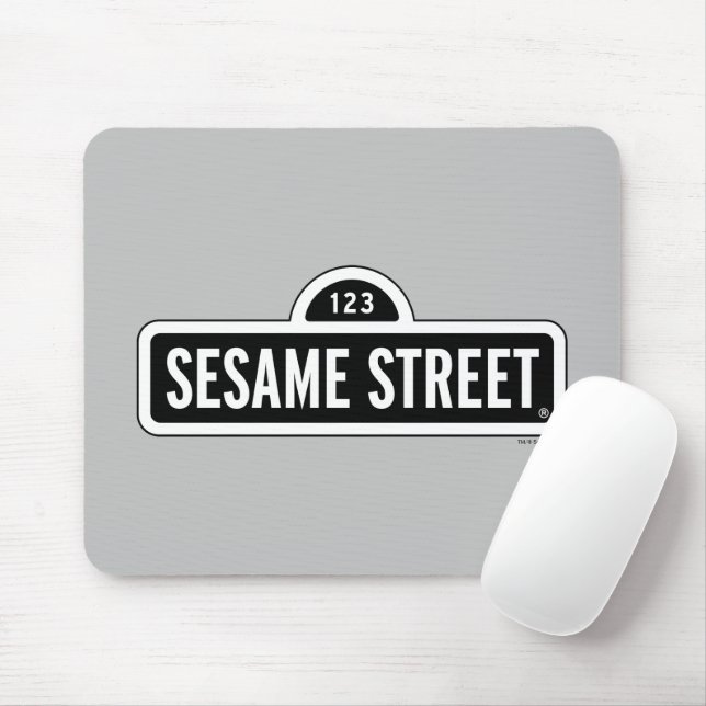 Sesame Street | B&W Logo Mouse Pad (With Mouse)