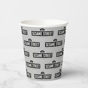 Sesame Street B&W Logo Paper Cups