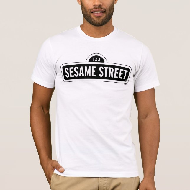 Sesame Street | B&W Logo T-Shirt (Front)
