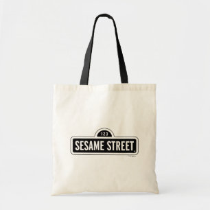 Sesame Street B&W Logo Tote Bag