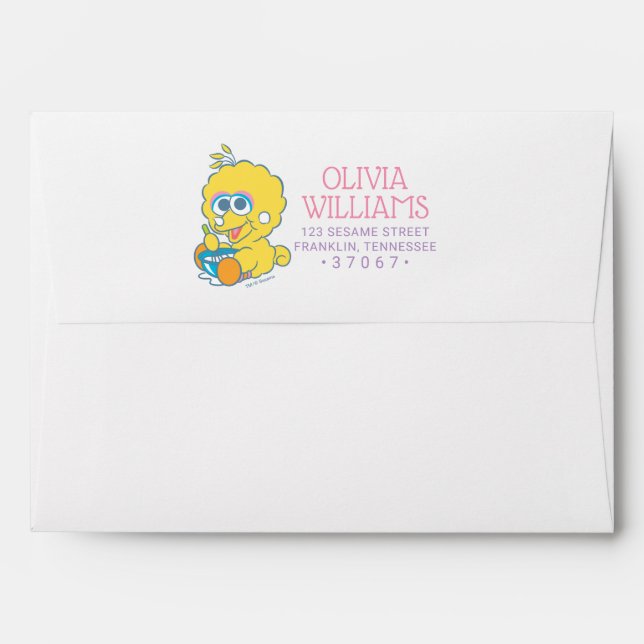 Sesame Street | Baby Birthday - Big Bird Envelope (Back (Top Flap))