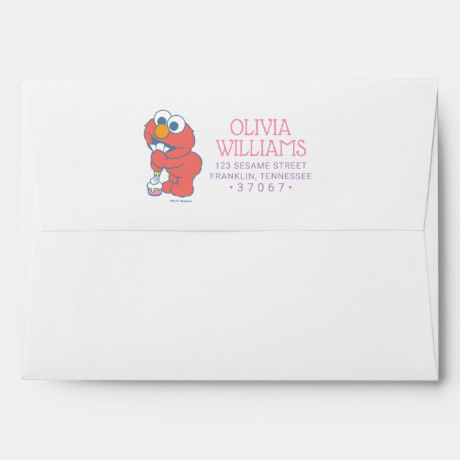 Sesame Street | Baby Birthday - Elmo Envelope (Back (Top Flap))