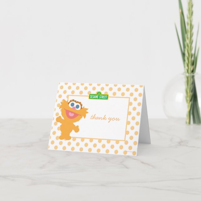 Sesame Street Baby Zoey Birthday Thank You (Front)