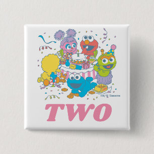 Sesame Street Baby's 2nd Birthday 15 Cm Square Badge
