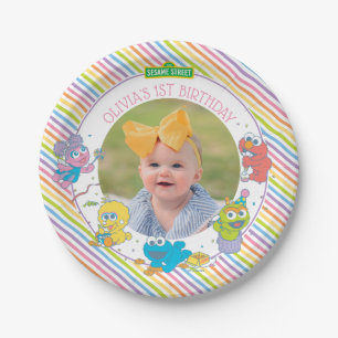 Sesame Street   Baby's First Birthday Paper Plate