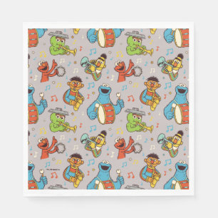 Sesame Street Band Grey Pattern Napkin