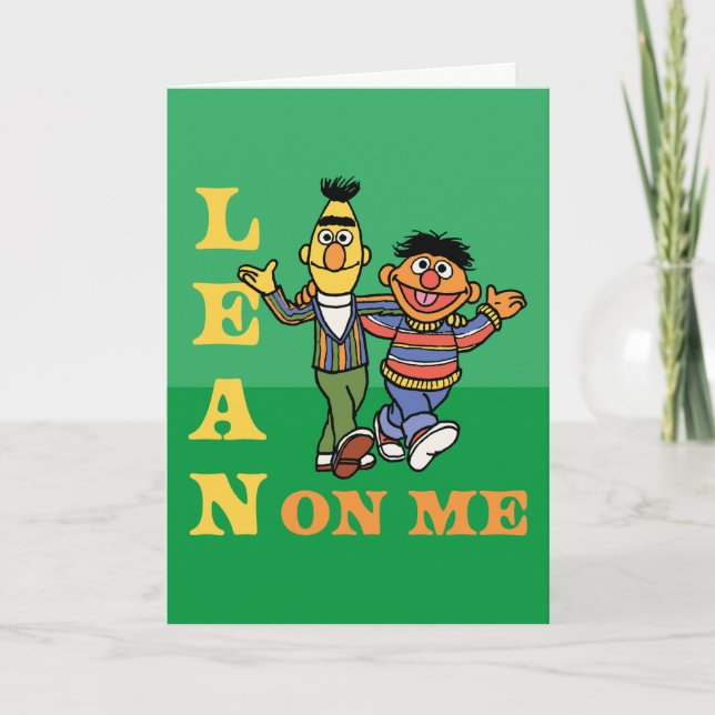 Sesame Street | Bert & Ernie Lean on Me Holiday Card (Front)