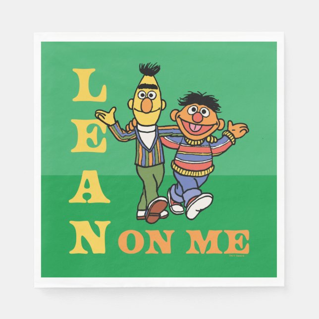 Sesame Street | Bert & Ernie Lean on Me Napkin (Front)