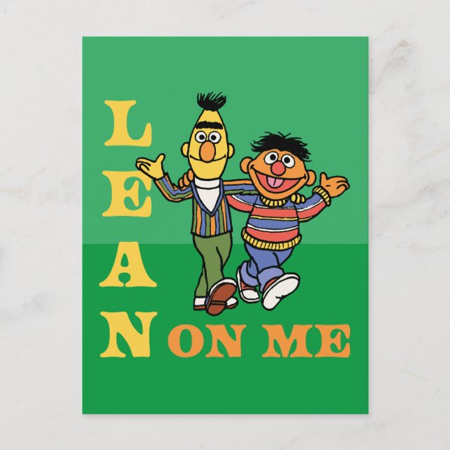 Sesame Street | Bert & Ernie Lean on Me Postcard (Front)