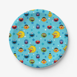 Sesame Street Best Friends Star Pattern Paper Plate