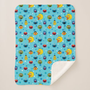 Sesame Street   Best Friends Star Pattern Sherpa Blanket