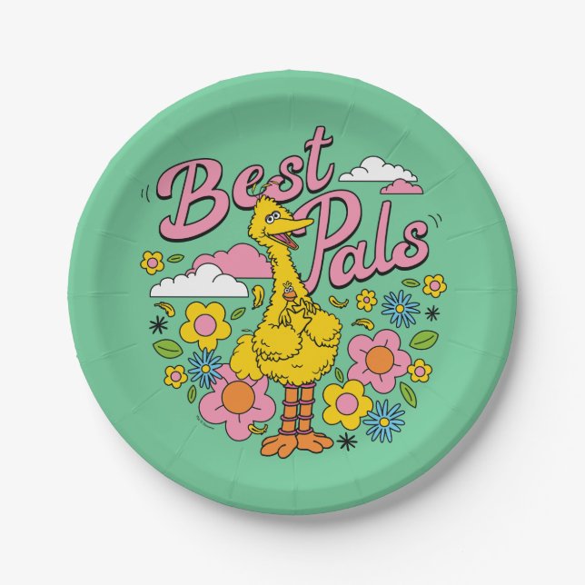 Sesame Street | Best Yellow Bird Pals Paper Plate (Front)
