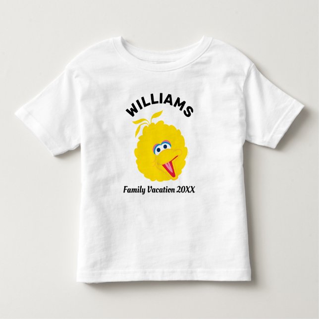 Sesame Street | Big Bird Family Vacation Toddler T-Shirt (Front)