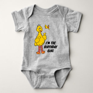 Sesame Street Big Bird & Little Bird Birthday Baby Bodysuit