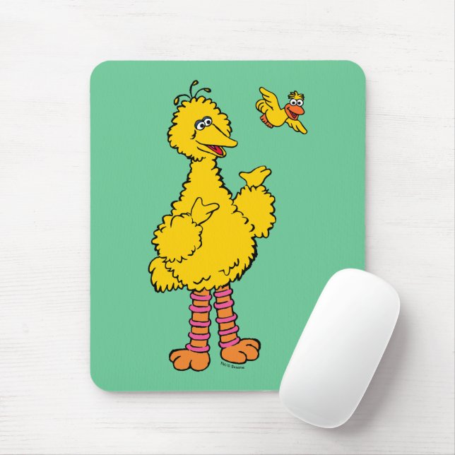 Sesame Street | Big Bird & Little Bird Mouse Pad (With Mouse)