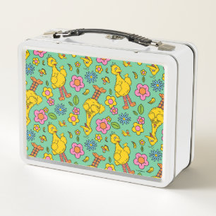 Sesame Street   Big Bird & Little Bird Pattern Metal Lunch Box