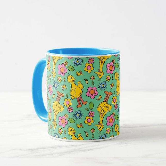 Sesame Street | Big Bird & Little Bird Pattern Mug (Front Left)
