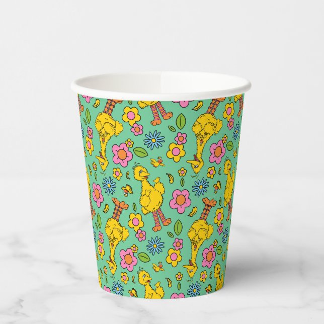 Sesame Street | Big Bird & Little Bird Pattern Paper Cups (Left)