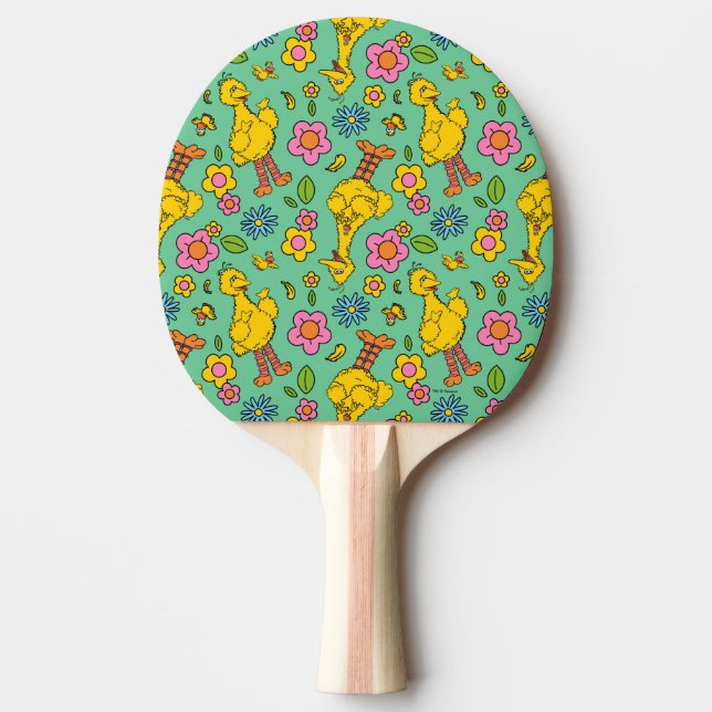 Sesame Street | Big Bird & Little Bird Pattern Ping Pong Paddle (Front)