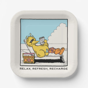 Sesame Street   Big Bird Relax Refresh Recharge Paper Plate