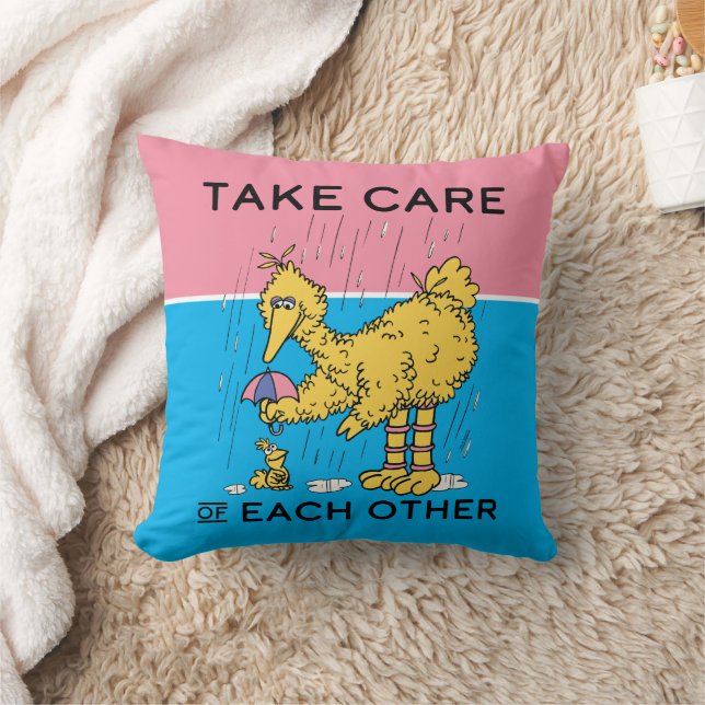 Sesame Street | Big Bird Take Care of Each Other Cushion (Blanket)