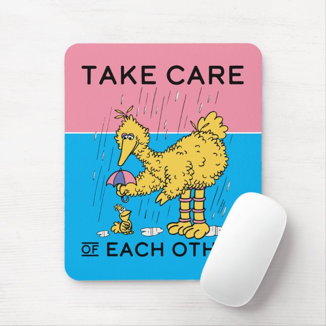 Sesame Street | Big Bird Take Care of Each Other Mouse Pad (With Mouse)