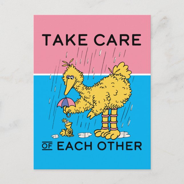 Sesame Street | Big Bird Take Care of Each Other Postcard (Front)