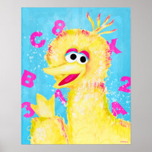 Sesame Street   Big Bird Waving Poster