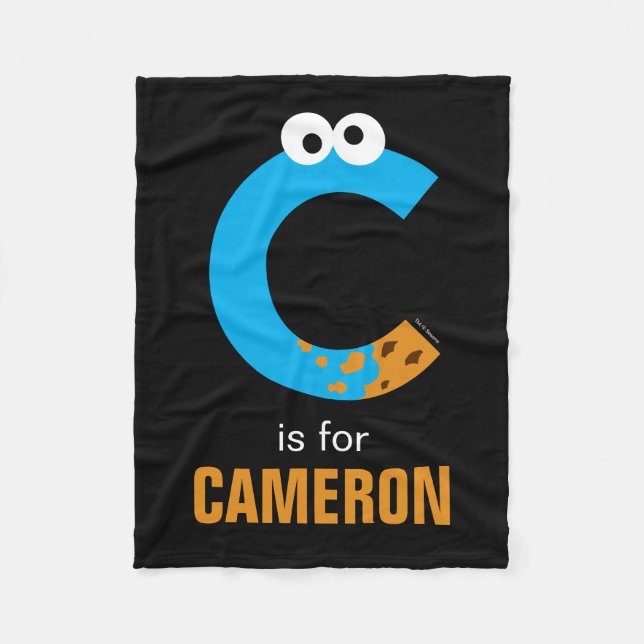 Sesame Street | C is for Cookie Monster Fleece Blanket (Front)