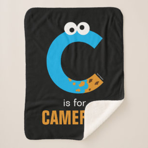 Sesame Street   C is for Cookie Monster Sherpa Blanket