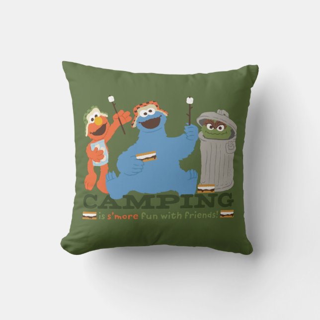 Sesame Street | Camping Is S'more Fun With Friends Cushion (Front)