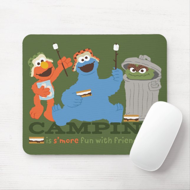 Sesame Street | Camping Is S'more Fun With Friends Mouse Pad (With Mouse)