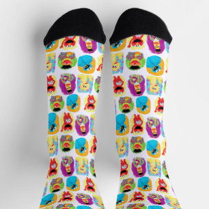 Sesame Street Character Art Fun & Colourful Patter Socks