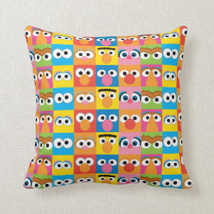 Sesame Street Character Eyes Pattern Cushion