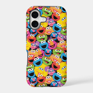 Sesame Street Character Faces Pattern