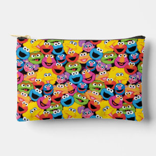 Sesame Street Character Faces Pattern Accessory Pouch