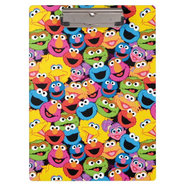 Sesame Street Character Faces Pattern Clipboard (Front)