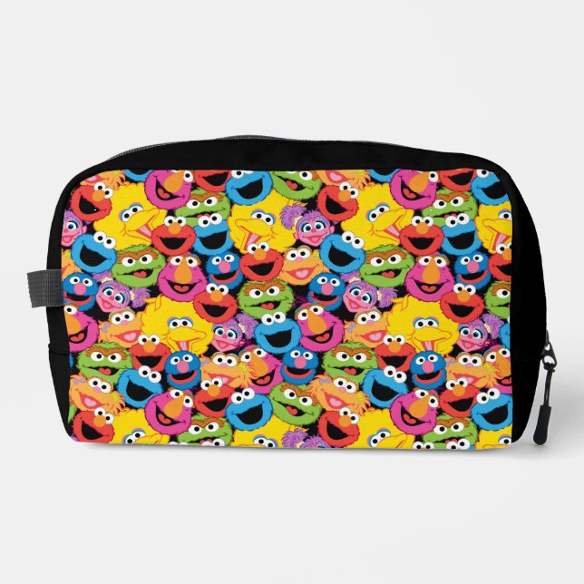 Sesame Street Character Faces Pattern Dopp Kit (Front)