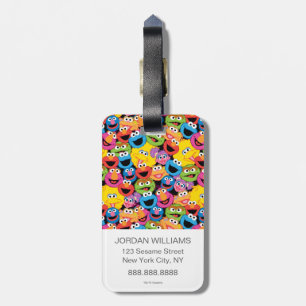 Sesame Street Character Faces Pattern Luggage Tag