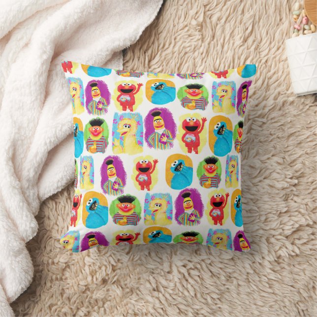 Sesame Street Character Fun & Colourful Pattern Cushion (Blanket)
