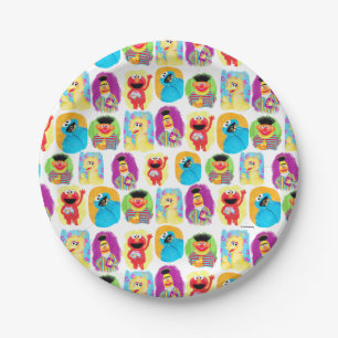 Sesame Street Character Fun & Colourful Pattern Paper Plate