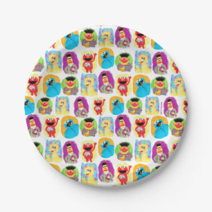 Sesame Street Character Fun & Colourful Pattern Paper Plate