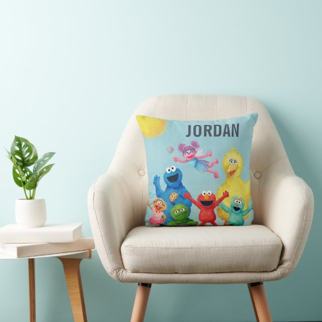 Sesame Street Character Illustration Cushion (Chair)