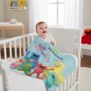 Sesame Street Character Illustration Fleece Blanket