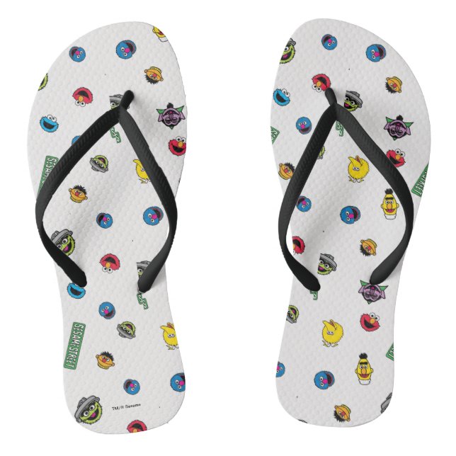Sesame Street Character Pattern Thongs (Footbed)