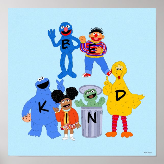 Sesame Street Characters | Be Kind - Sign Language (Front)